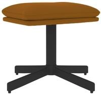 vidaXL Polsterhocker Fu&szlig;hocker Braun 60x60x36 cm Samt (1 St)
