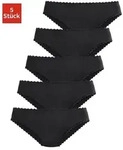 petite fleur Jazz-Pants Slips (5er-Pack) aus weicher Microfaser schwarz 34