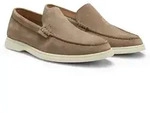 BOSS Sienne_Loaf Slipper Schlupfschuh, Mokassin, Loafer mit aufw&auml;ndiger Naht braun