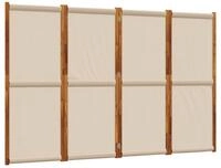 vidaXL Raumteiler 4-tlg. Paravent Taupe 280x180 cm, 1-tlg.