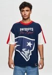Recovered T-Shirt NFL Patriots New England Cut and Sew Oversized (1-tlg) f&uuml;r alle