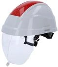 KS Tools Schutzhelm KS Tools Arbeits-Schutzhelm mit Gesichtsschutz, rot