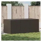 furnicato Gartenbox Aufbewahrungsbox Poly-Rattan Braun 180x90x70 cm wetterfest,
