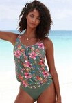 LASCANA Tankini-Top Malia, mit lockerem Schnit und tropischem Print