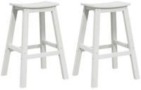 vidaXL Barhocker Barhocker 2 pcs Wei&szlig; 52 x 43 x 73,5 cm HDPE (2 St)