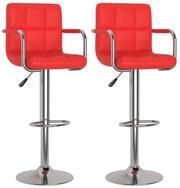 vidaXL Barhocker Barhocker 2 Stk. Rot Kunstleder (2 St)