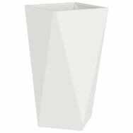 vidaXL Blumentopf Pflanzk&uuml;bel Wei&szlig; 40 x 40 x 75 cm Stahl (1 St)