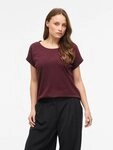 Vila Rundhalsshirt VIDREAMERS NEW PURE T-SHIRT/SU-NOOS Baumwollmischung,...