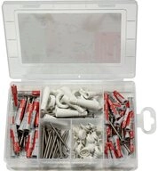 Fischer D&uuml;bel-Set Fischer 577062 easyDIY EasyHook D&uuml;bel-Sortimentsbox 113 St.