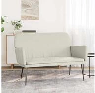 vidaXL Sitzbank, Sitzbank Creme 108x79x79 cm Samt