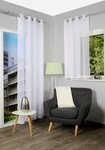 HOME WOHNIDEEN Gardine DOLLY (1 St), &Ouml;sen, transparent, Voile, transparent