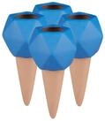 relaxdays Tropfer Tonspitzen Bew&auml;sserung blau 4er Set, (4-tlg)