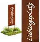relaxdays Gartenstecker Edelrost Gartendeko zum Stecken G