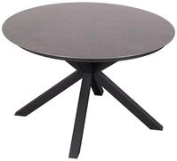 MR.DEKO Gartentisch rund Almeria &ndash; &Oslash;120 cm, Aluminium, Keramikoptik,...