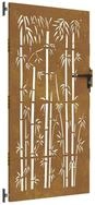 vidaXL Gartentor Gartentor 85x175 cm Cortenstahl Bambus-Design
