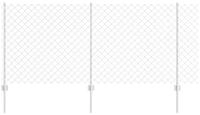 vidaXL Gartenzaun Kettenzaun mit Pfosten 25 x 1 m (B x H) Feuerverzinkter Stahl,