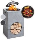 blumfeldt Feuerschale Monolith, (Set, Set), Garten Grill Funkenschutz Feuerkorb