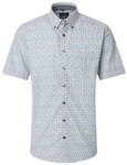 CASAMODA Kurzarmhemd CASAMODA Herren Freizeithemd Button-Down Casual Gelb...