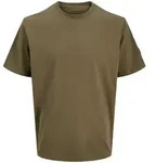 Jack & Jones Kurzarmshirt JCOPOINT BADGE TEE SS CREW NECK grau L (52)