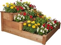 needs&wants&reg; Hochbeet Hochbeet Stufenbeet gro&szlig; aus Holz f&uuml;r Garten Terrasse,