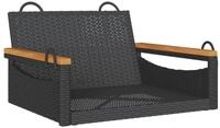 vidaXL Gartenbank H&auml;ngesessel Schwarz 63x62x40 cm Poly Rattan (1-St)