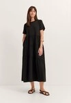 bugatti Sommerkleid Materialmix mit asymmetrischen Raffungen