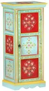 vidaXL Highboard Highboard Handbemalt 40x30x90 cm Massivholz