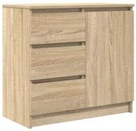 vidaXL Sideboard Sideboard mit Schublade Sonoma-Eiche 71x35x65 cm Holzwerkstoff (1