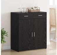vidaXL Hochschrank Badschrank Schwarz Eichen-Optik 80 x 42,5 x 93,5 cm