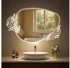 CLP Wandspiegel Almafie, Anti-Beschlag, LED-Licht, dimmbar, 3 Modi, IP44