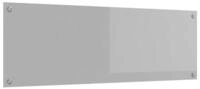 vidaXL K&uuml;chenr&uuml;ckwand K&uuml;chenr&uuml;ckwand Hellgrau 120 x 40 cm Geh&auml;rtetes Glas,