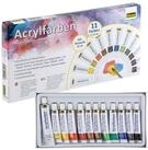 Idena Acrylfarbe Idena 622199 &ndash; Acrylfarbenset, 12 teilig, mit deckenden