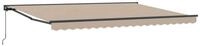vidaXL Markise Markisenrahmen Beige 450 x 300 cm Polyester mit PU-Beschichtung (1-St)