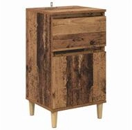 vidaXL Nachttisch 40 x 35 x 70 cm Nachtschrank Nachttisch mit Schubladen Altholz