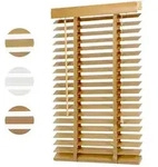 Sekey Jalousie Holzjalousie 50 mm Lamellen Fensterjalousie Blickschutz Jalousie,
