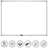 FRANKEN Magnettafel Whiteboard Schreibtafel U-Act, 60x45cm, magnethaftend, Alurahmen