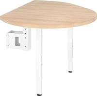 HAMMERBACHER Schreibtisch Anbautisch mit Fu&szlig; 91,5x121cm Eiche/Wei&szlig;