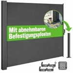 Casaria Balkonsichtschutz Norsara Seitenmarkise 160x300cm Ausziehbar Blickdicht
