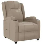 vidaXL Sessel Relaxsessel Cappuccino-Braun Kunstleder (1-St)