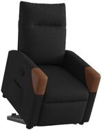vidaXL Sessel Relaxsessel mit Aufstehhilfe Schwarz Stoff (1-St)