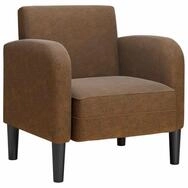 vidaXL Sessel Sessel mit Armlehnen Braun 54 cm Kunstleder