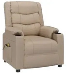 vidaXL Sessel Relaxsessel Cappuccino-Braun Kunstleder (1-St)