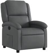 vidaXL Sessel Relaxsessel Grau Kunstleder (1-St)