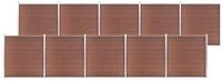 vidaXL Gartenzaun Gartenzaun WPC 1737x186 cm Braun, (1-St)