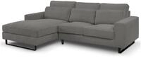 xonox.home Ecksofa, Cordsofa in L-Form Recamiere links in grau B/H/T: 276x91x183cm