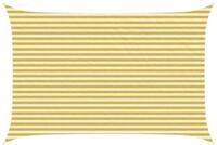 vidaXL Sonnensegel Sonnensegel Gelb und Wei&szlig; 3 x 4 m HDPE, (1-tlg)