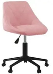 vidaXL Esszimmerstuhl Esszimmerstuhl Drehbar Rosa Samt (1 St) rosa