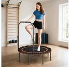 SPORTNOW Fitnesstrampolin mit verstellbarem Handlauf, &Oslash; 114 cm, (Sport-Trampolin, 1