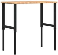 vidaXL Werkbank Werkbank Hellbraun 100x60x(71,5-98) cm Massivholz Eiche, (1-tlg)