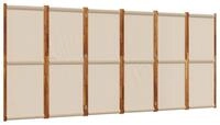 vidaXL Paravent, 6-tlg. Raumteiler Taupe 420x180 cm